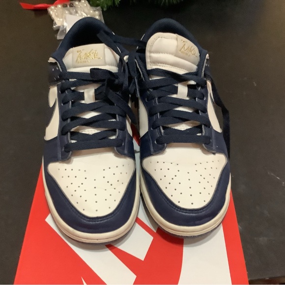 Nike Men's Dark Blue and White Sneakers - Picture 2 of 11